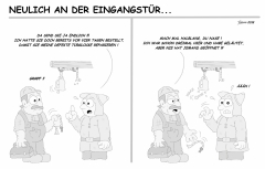 Neulich an der Eingangstür...